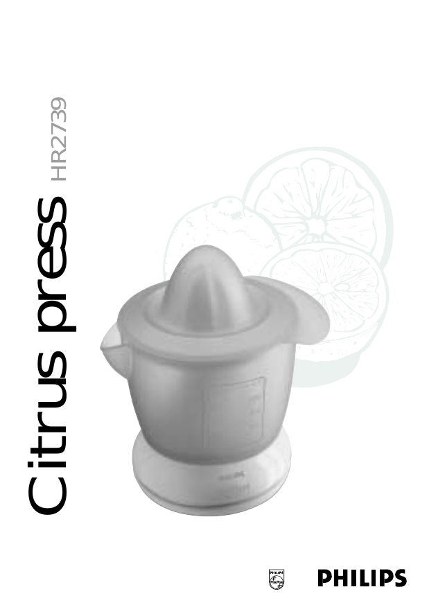 Philips HR2739/70, HR2739/10 User manual Philips HR2739/70, HR2739/10 User manual