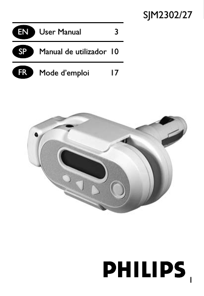 Philips SJM2302 User manual Philips SJM2302 User manual