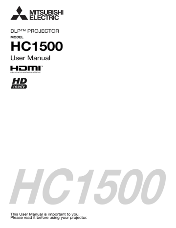 Mitsubishi HC1500 User manual Mitsubishi HC1500 User manual