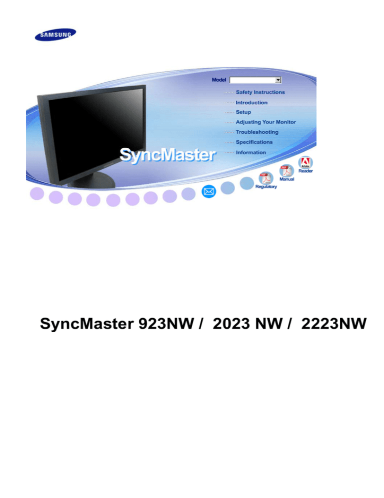 Samsung 2023NW, 923NW, SM923NW, 2223NW, SyncMaster 923NW 19 Samsung 2023NW, 923NW, SM923NW, 2223NW, SyncMaster 923NW 19