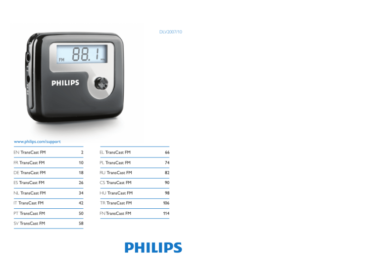 Philips DLV2007/10, DLV2007 User manual Philips DLV2007/10, DLV2007 User manual