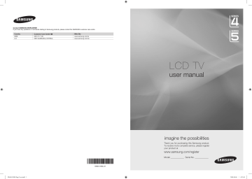 Samsung LE19B450C4W, LE-22B450C8W/XXU, LE22B450, LE22B541C4W, LE19B541C4W, LE22B450C4W, LE-22B450C8WXZG, LE-19B541C4, LE-22B450C8, LE-22B450C4W User manual Samsung LE19B450C4W, LE-22B450C8W/XXU, LE22B450, LE22B541C4W, LE19B541C4W, LE22B450C4W, LE-22B450C8WXZG, LE-19B541C4, LE-22B450C8, LE-22B450C4W User manual