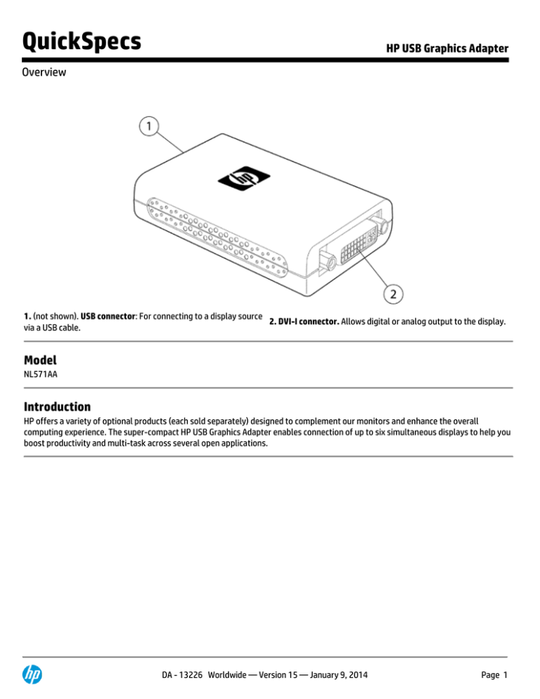 HP NL571AT Specification HP NL571AT Specification