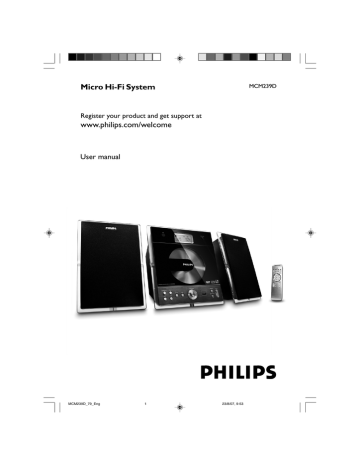 Philips MCM239D/79, MCM239D MP3/WMA Micro Hi-Fi System User manual Philips MCM239D/79, MCM239D MP3/WMA Micro Hi-Fi System User manual