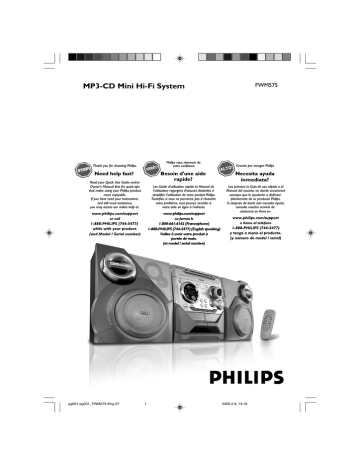Philips FWM575, FWM575/37 User manual Philips FWM575, FWM575/37 User manual