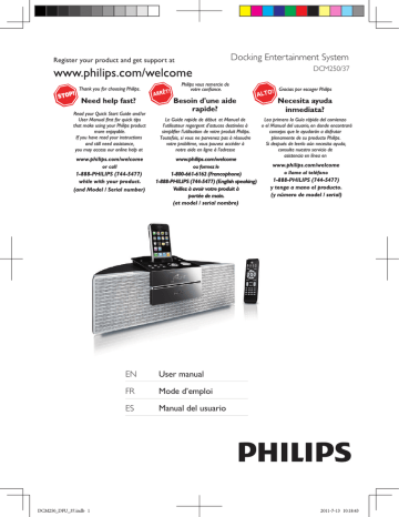 Philips DCM250/37, DCM250 User manual Philips DCM250/37, DCM250 User manual