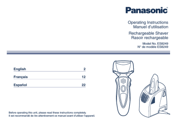 Panasonic ES8249S Operating instructions Panasonic ES8249S Operating instructions