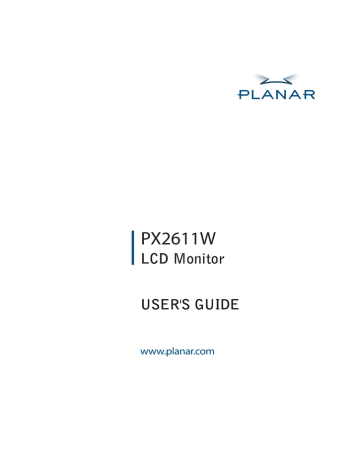 Planar Systems PX2611W Product Manual | Manualzz