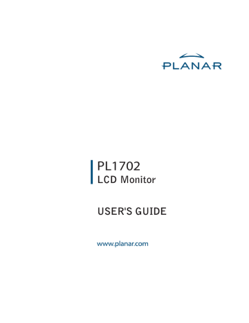 Planar Systems PL1702-BK Product Manual | Manualzz