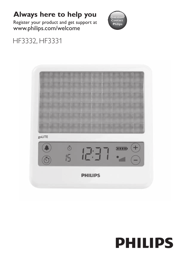Philips HF3331/60, goLITE BLU Specification Philips HF3331/60, goLITE BLU Specification