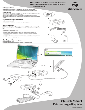 Targus 2.0 USB 4 Port Hub Specification | Manualzz