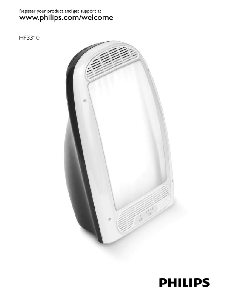 Philips briteLITE 6, HF3310/60 User manual Philips briteLITE 6, HF3310/60 User manual