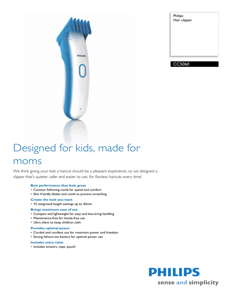 Philips CC5060 Specification Philips CC5060 Specification