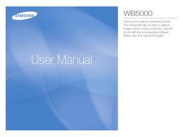 Samsung WB5000, SAMSUNG WB5000, VLUU WB5000 User manual Samsung WB5000, SAMSUNG WB5000, VLUU WB5000 User manual