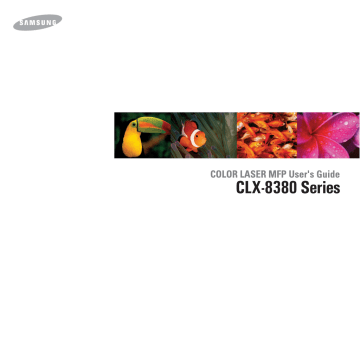 Samsung Samsung CLX-8380 Color Laser Multifunction Printer series, CLX-8380ND User guide Samsung Samsung CLX-8380 Color Laser Multifunction Printer series, CLX-8380ND User guide