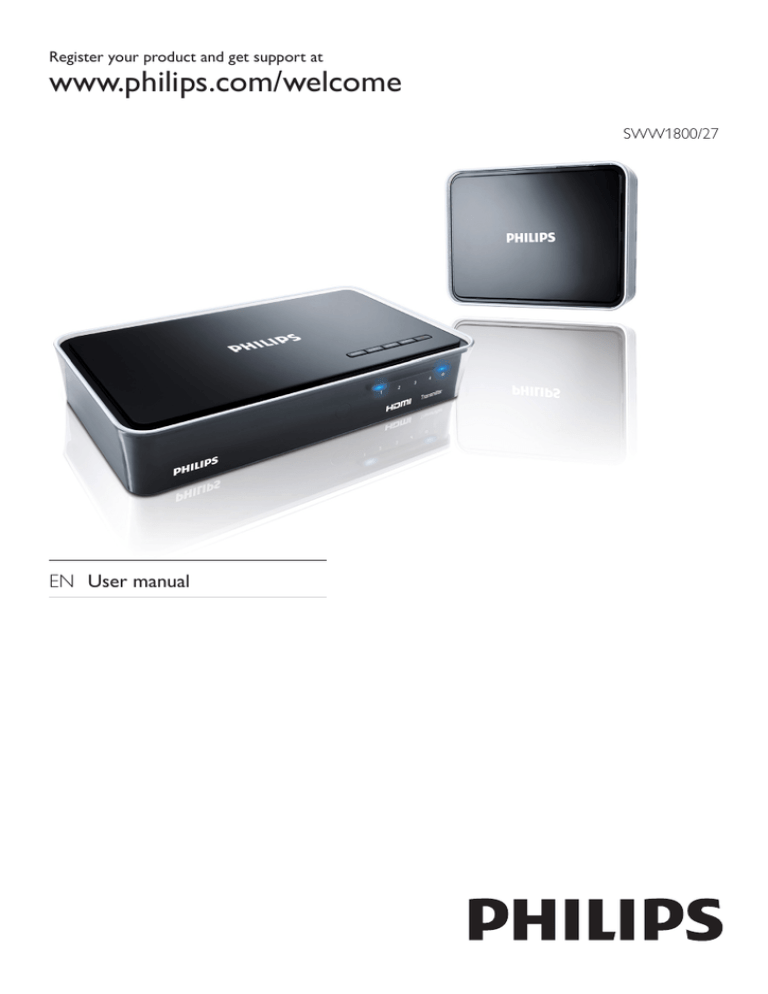 Philips SWW1800, SWW1800/27 User manual Philips SWW1800, SWW1800/27 User manual