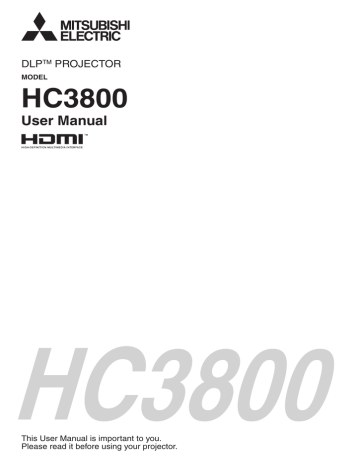 Mitsubishi Electric HC3800 User manual Mitsubishi Electric HC3800 User manual