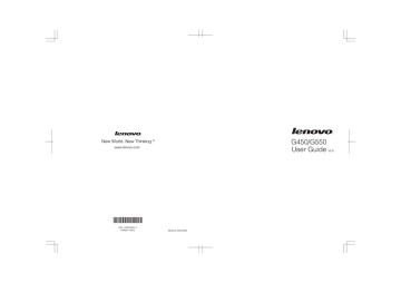 Lenovo 2949DSS, G550A, G550L, Essential G550, G550G Datasheet Lenovo 2949DSS, G550A, G550L, Essential G550, G550G Datasheet