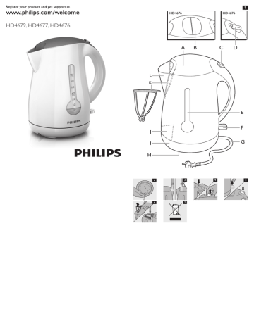 Philips HD4676, HD4677, HD4676/40, HD4676/20 User manual Philips HD4676, HD4677, HD4676/40, HD4676/20 User manual