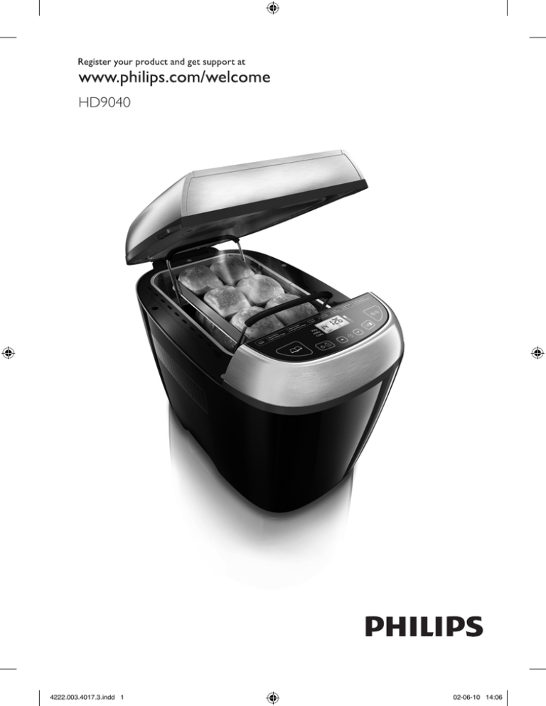 Philips HD9040, HD9040/90 User manual Philips HD9040, HD9040/90 User manual