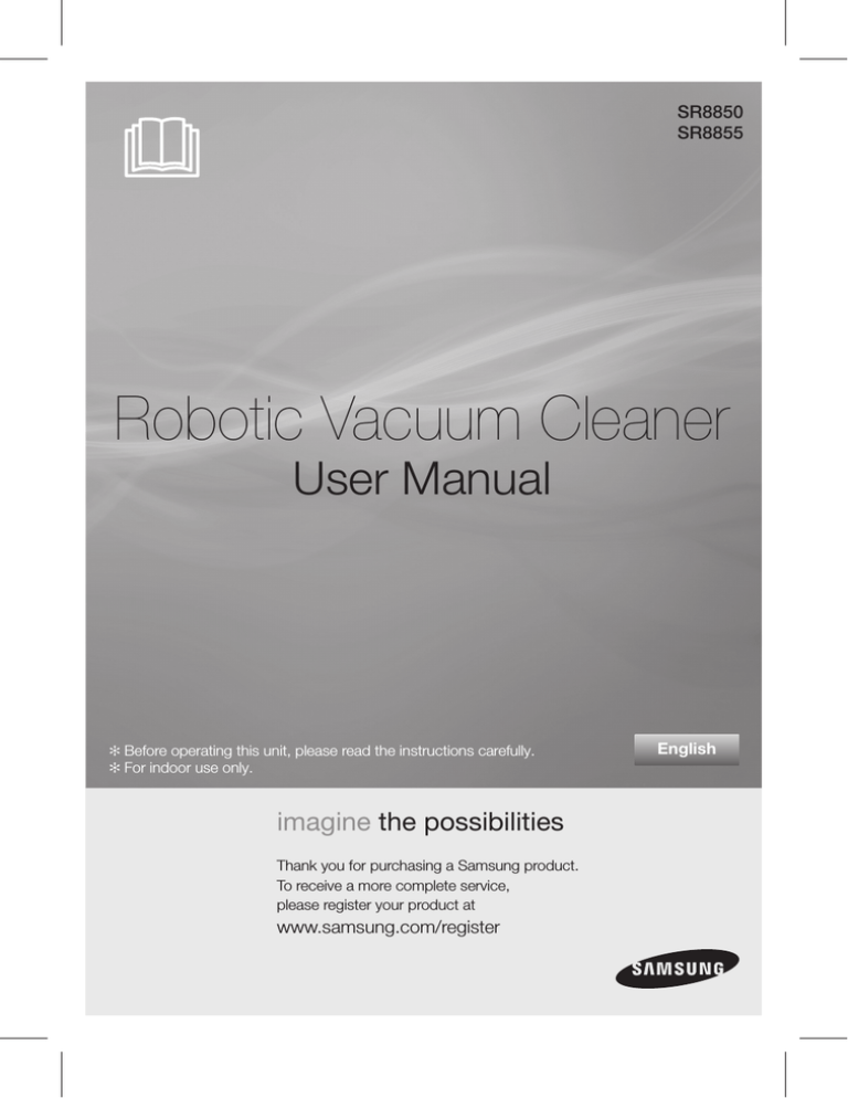 Samsung SR8855, Navibot, SR-8855, SR8850 User manual Samsung SR8855, Navibot, SR-8855, SR8850 User manual