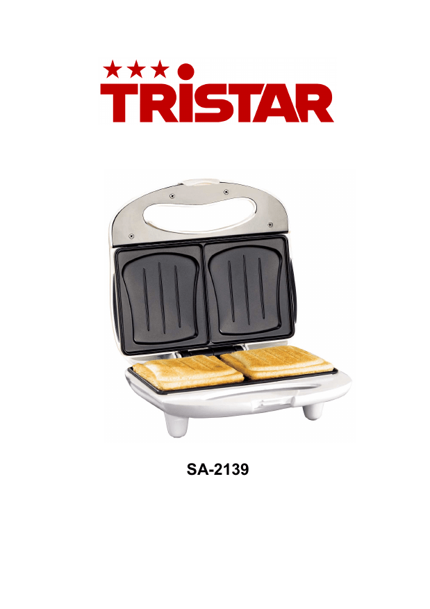 Tristar SA-2139 Instruction manual Tristar SA-2139 Instruction manual