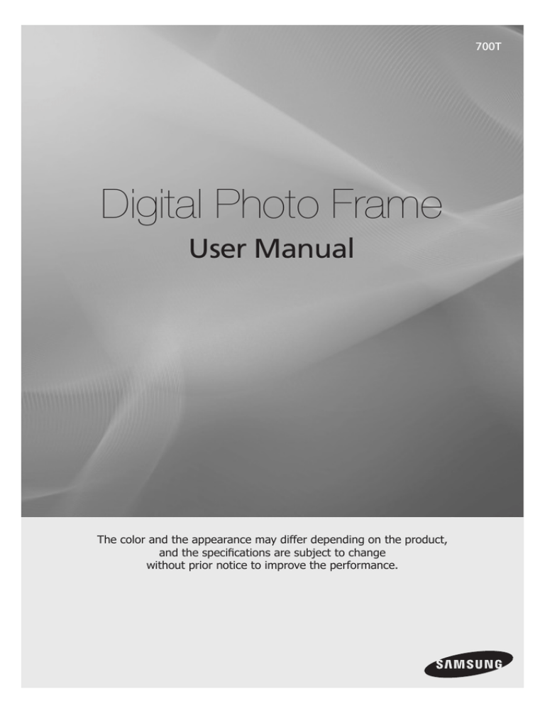 Samsung 700T User manual Samsung 700T User manual