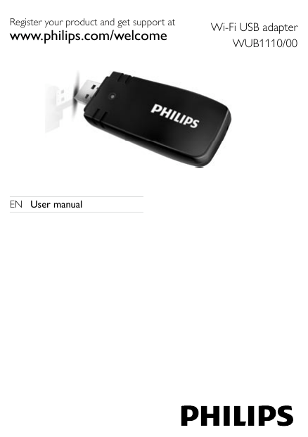 Philips WUB1110/00, WUB1110 User manual Philips WUB1110/00, WUB1110 User manual