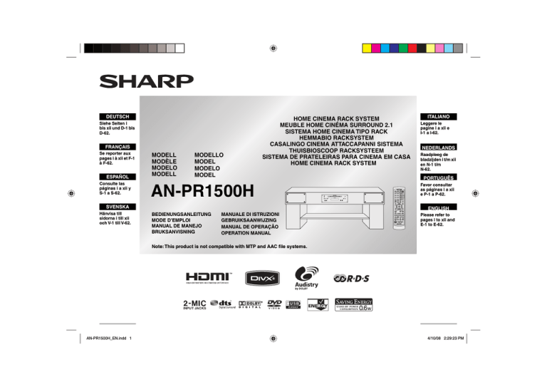 Sharp ANPR1500H Specification Sharp ANPR1500H Specification