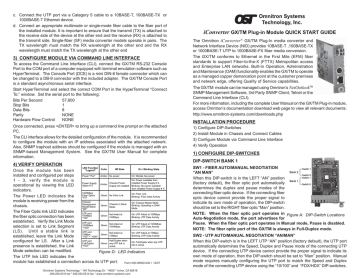 Omnitron iConverter GXTM User manual | Manualzz Omnitron iConverter GXTM User manual | Manualzz