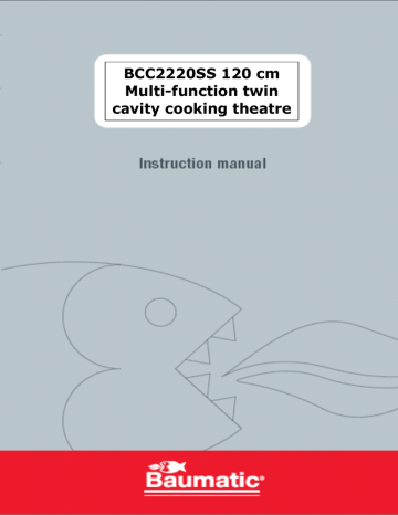 Baumatic BT3500SS, BCC2220SS User manual Baumatic BT3500SS, BCC2220SS User manual