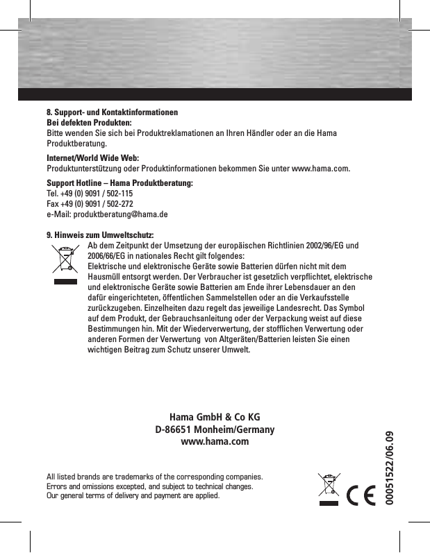 Hama Bureau BSB 208 User manual Hama Bureau BSB 208 User manual