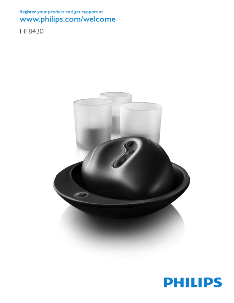 Philips HF8430 Intimate massager, HF8430 User manual Philips HF8430 Intimate massager, HF8430 User manual