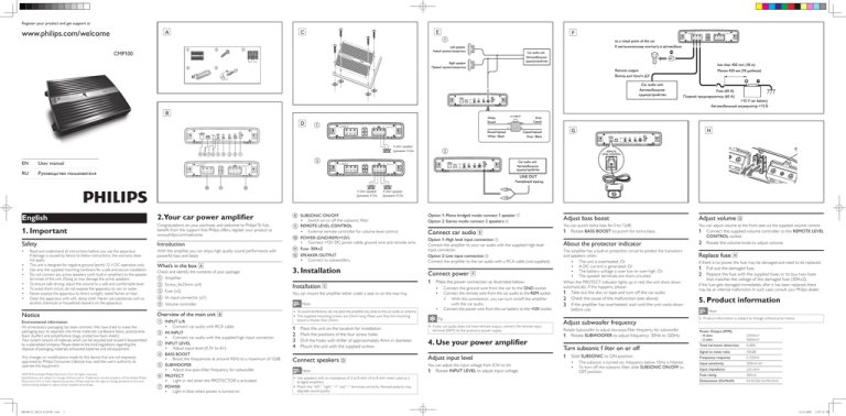 Philips CMP100/51, CMP100 User manual Philips CMP100/51, CMP100 User manual