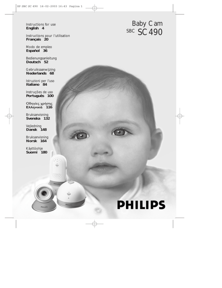 Philips SBCSC490 Specification Philips SBCSC490 Specification