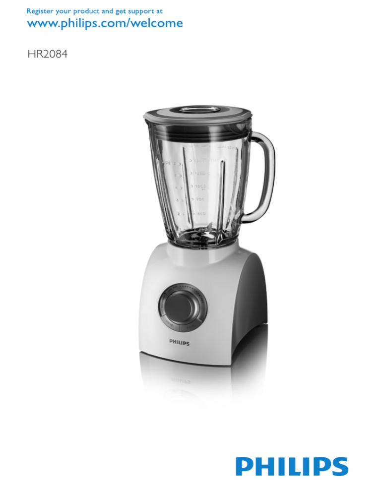 Philips FRULLATORE HR2084/90 User manual Philips FRULLATORE HR2084/90 User manual