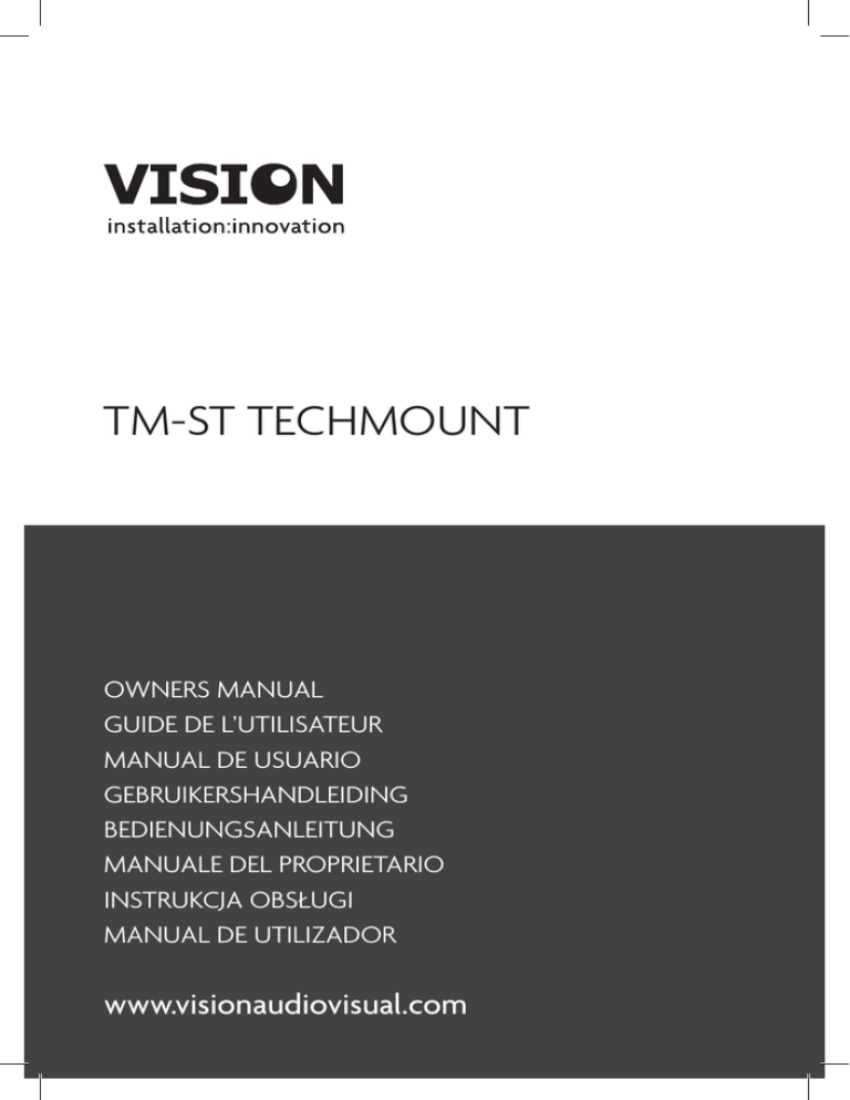 Vision TM-ST Owner's manual Vision TM-ST Owner's manual