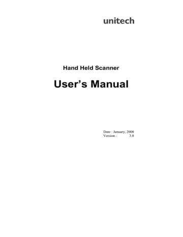 Unitech MS180 User's manual | Manualzz