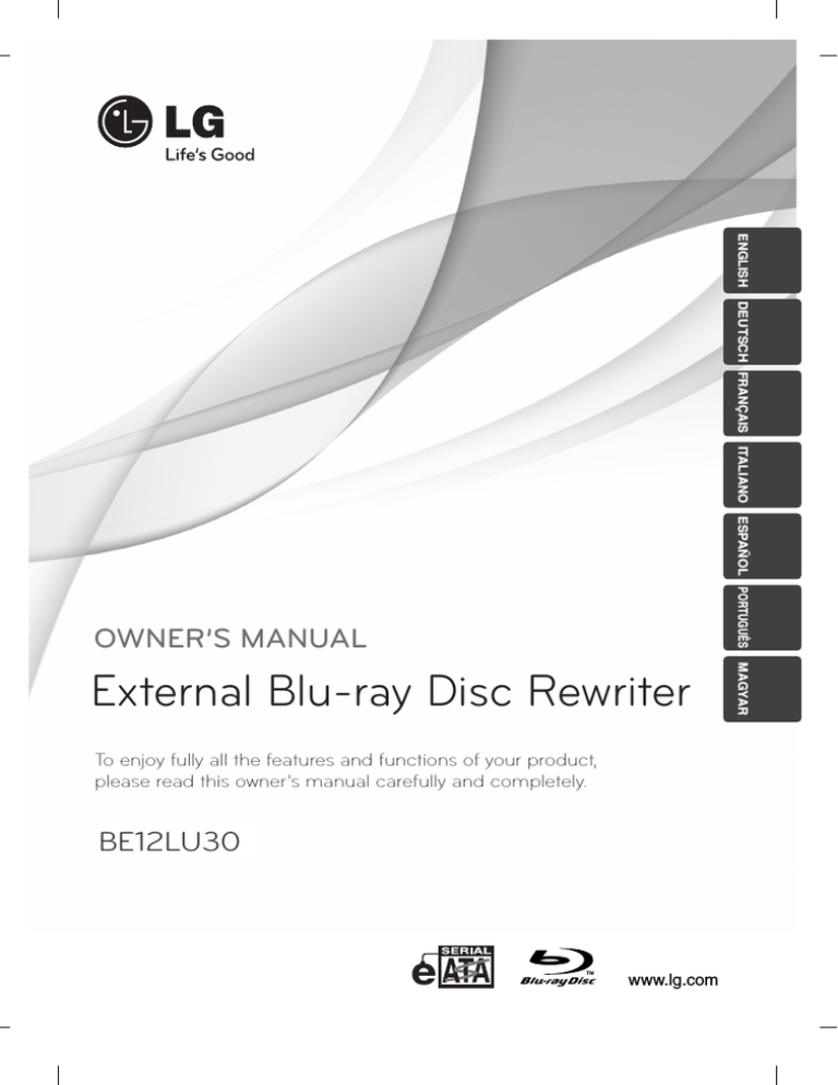 LG BE12LU30 Owner's manual LG BE12LU30 Owner's manual
