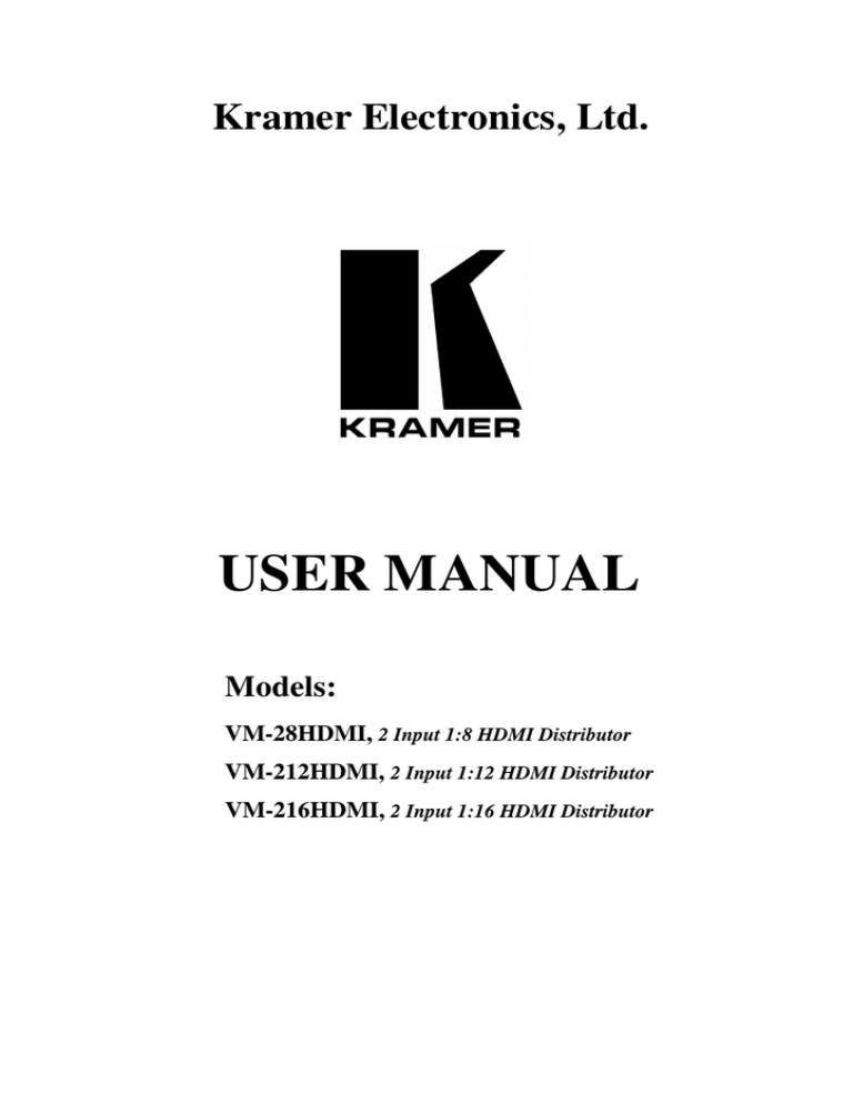 Hama VM-216HDMI User manual Hama VM-216HDMI User manual