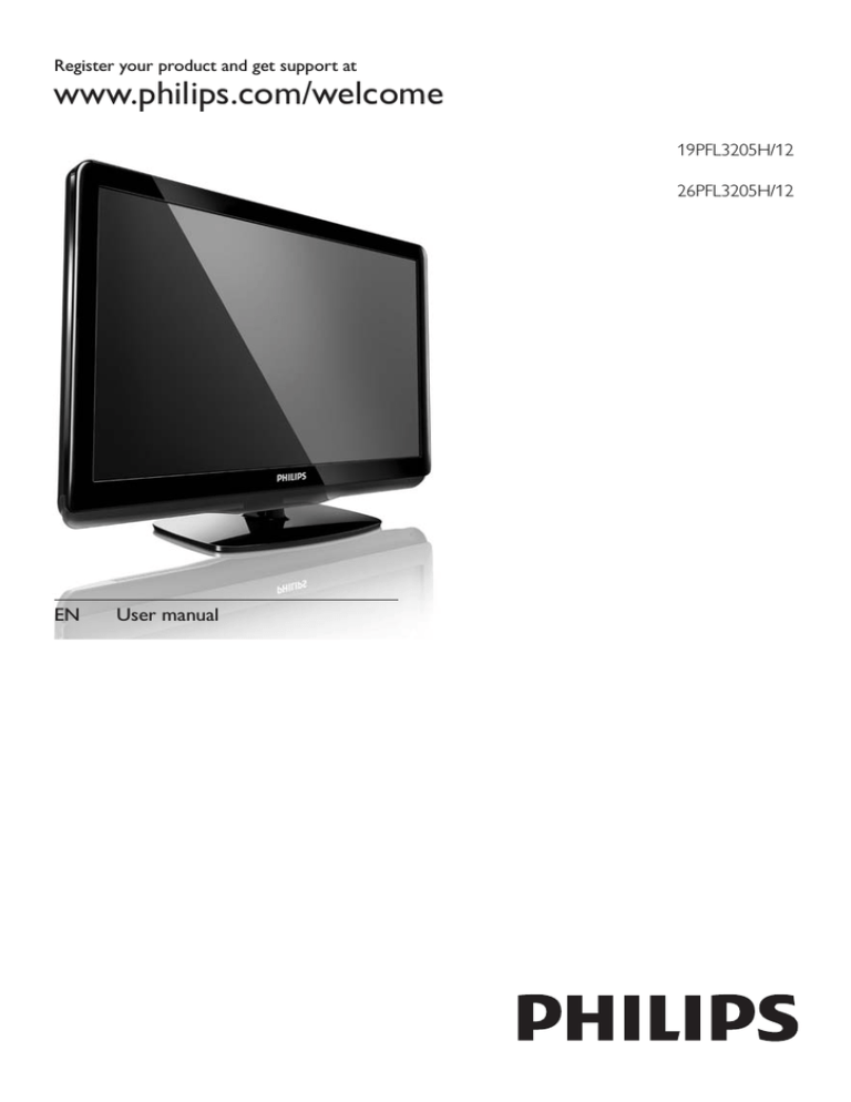 Philips 26PFL3205H, 19PFL3205H User manual Philips 26PFL3205H, 19PFL3205H User manual