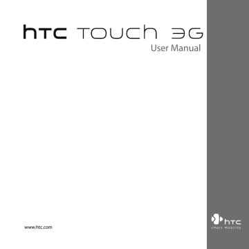 HTC Touch 3G User manual HTC Touch 3G User manual