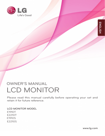 LG E1910 Owner's manual LG E1910 Owner's manual