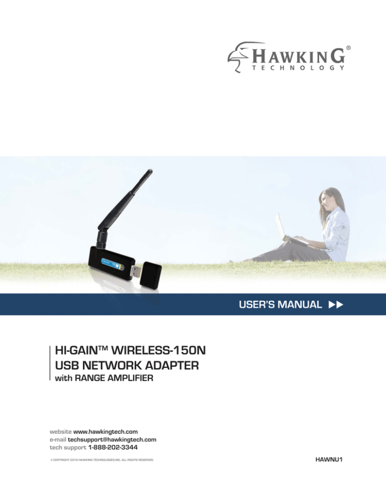 Hawking Technologies HAWNU1 User manual Hawking Technologies HAWNU1 User manual