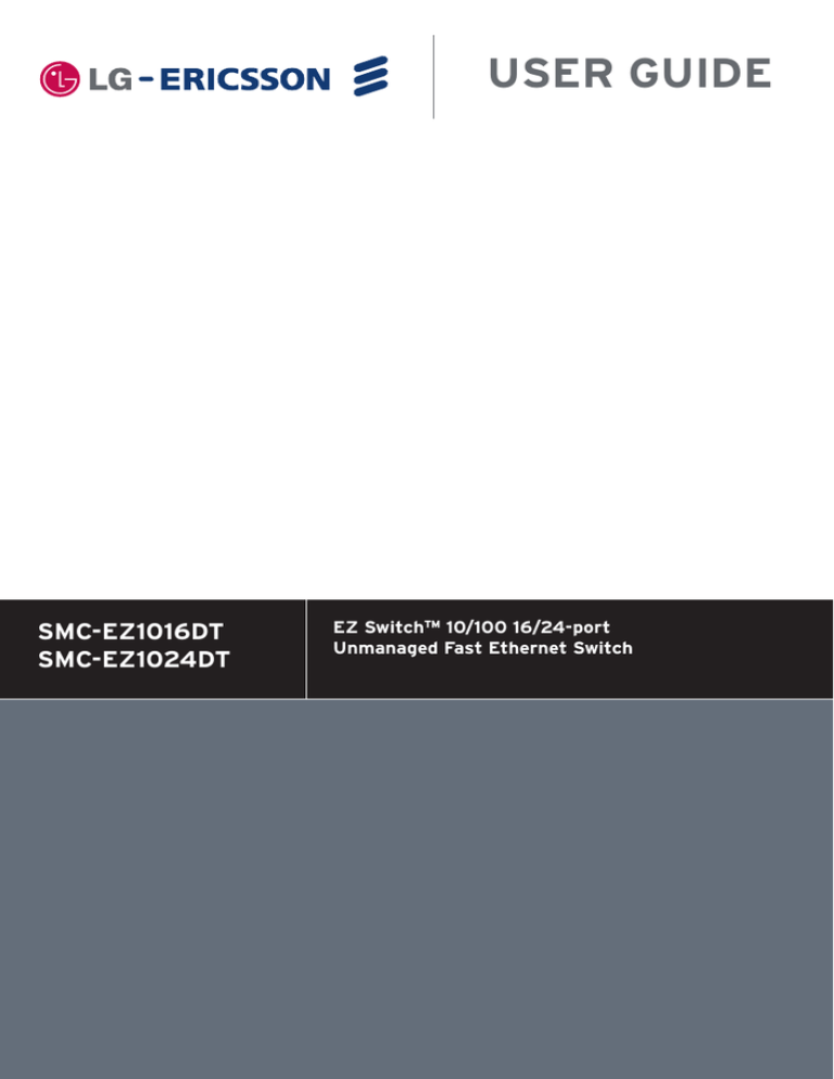 LG SMC-EZ1016DT, SMC-EZ1024DT User guide LG SMC-EZ1016DT, SMC-EZ1024DT User guide