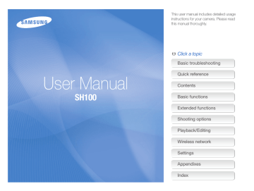 Samsung SH 100 User manual | Manualzz Samsung SH 100 User manual | Manualzz