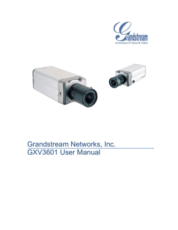 Grandstream Networks GXV3601_HD surveillance camera User manual | Manualzz Grandstream Networks GXV3601_HD surveillance camera User manual | Manualzz