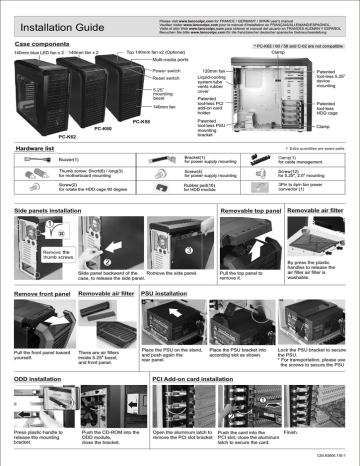 Lancool PC-K62B User's manual | Manualzz