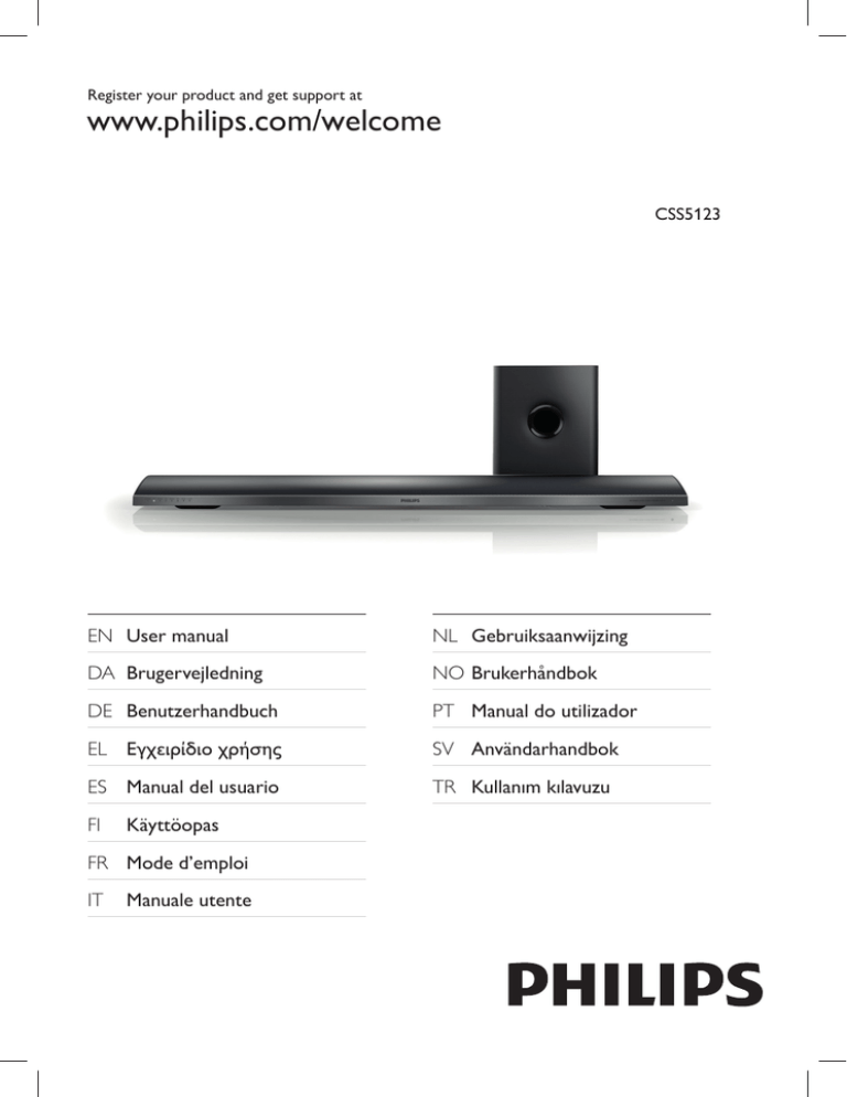 Philips CSS5123/12 User manual Philips CSS5123/12 User manual