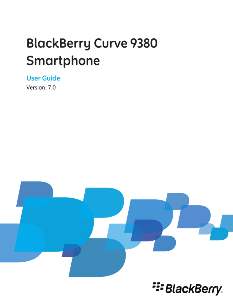 Blackberry Curve 9380, Curve 9380 v7.0 User guide Blackberry Curve 9380, Curve 9380 v7.0 User guide